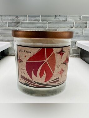 Place & Time Campfire Embers 3 Wick Candle 14.5 Oz. New
